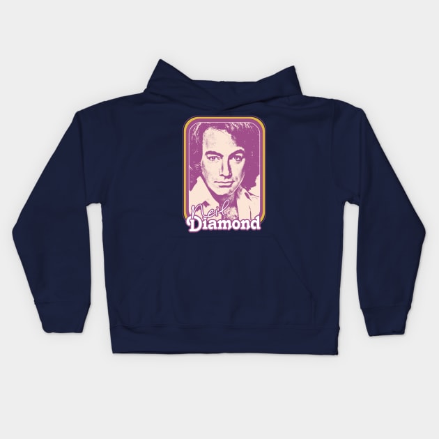 Neil Diamond /// Retro 1970s Fan Design Kids Hoodie by DankFutura